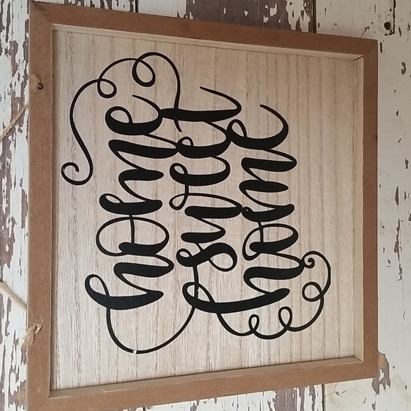 HOME SWEET HOME Wood sign | Farmhouse sign for Porch Entryway Accent Decor - Picture 1 of 3